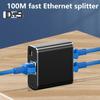 Ethernet Splitter, 100Mbps High Speed Netzwerk Verteiler, Universeller Plug-Play Gigabit Ethernet Splitter, LAN Splitter mit USB Stromkabel