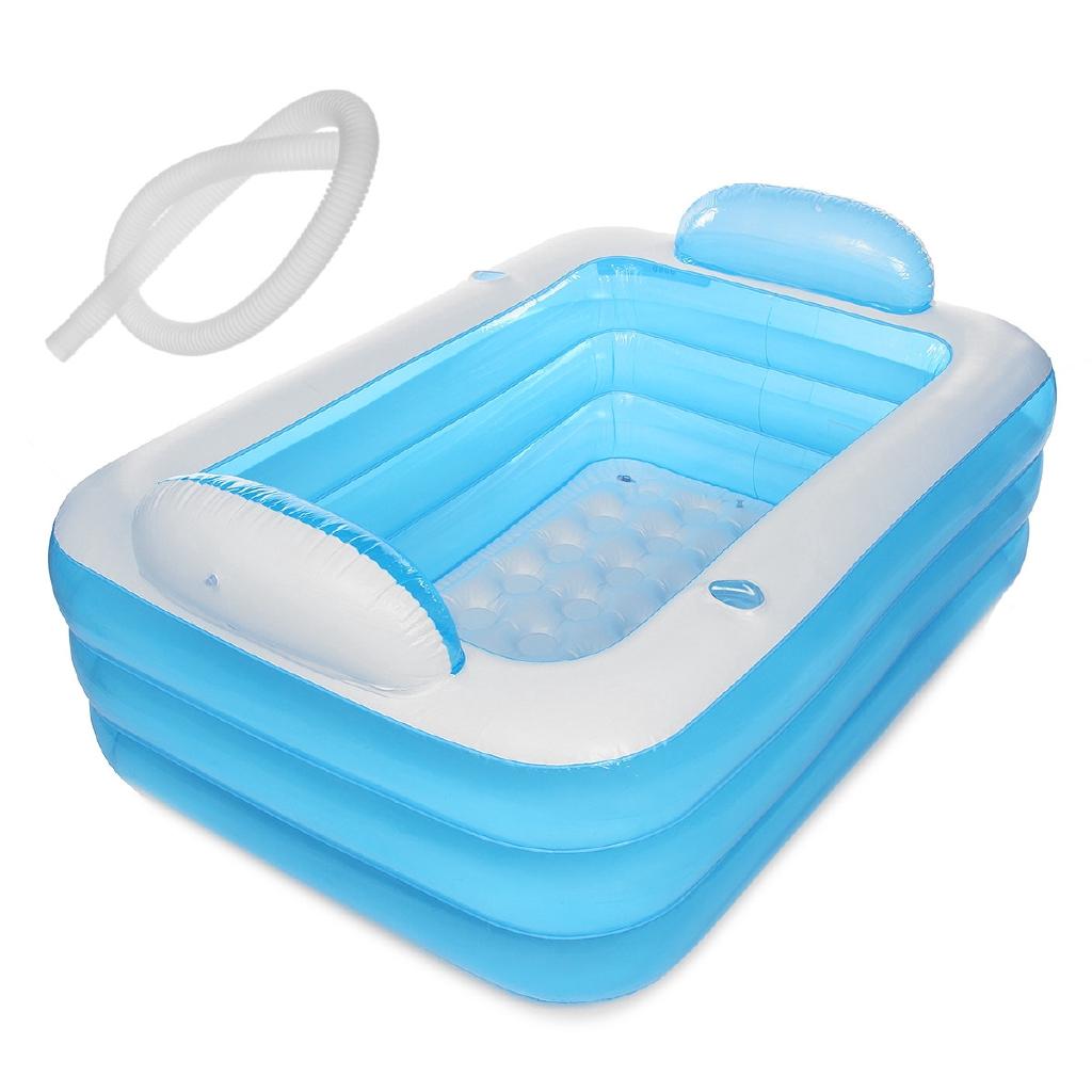 Summer Family Inflatable Swimming Pool Adults Kids Playing Pool Bathing Tub Outdoor Indoor 180cm
