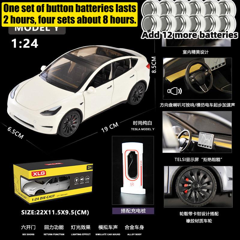 1:24 Model Y Premium Elektryczny Crossover Metalowy Odlew Model Samochodu Dekoracja na Biurko Kolekcjonerski Ornament Prezent Świąteczny Dla Przyjaciela