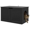 vidaXL Cat House Black 85 x 55 x 50.5 cm Engineered Wood