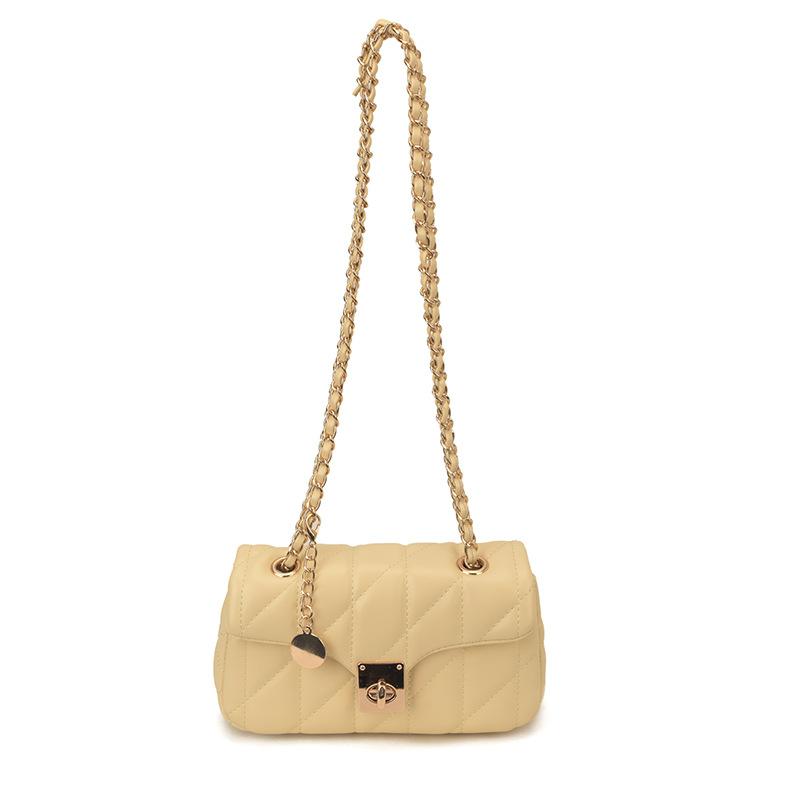 

Textured casual handbag bag women s 2026 spring new diamond chain personalized shoulder messenger bag 20*7.5*13 жёлтый