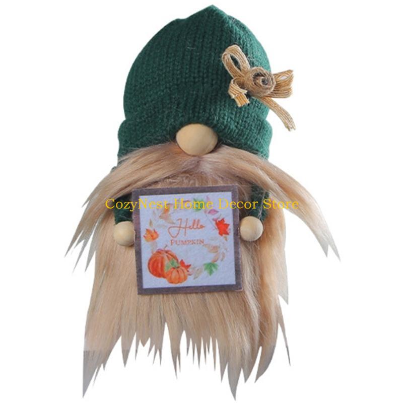 92MF Party Harvest Festival Decorative Gnome Ornaments Decoration Crafts for Dining Room Kitchen Decoration Present