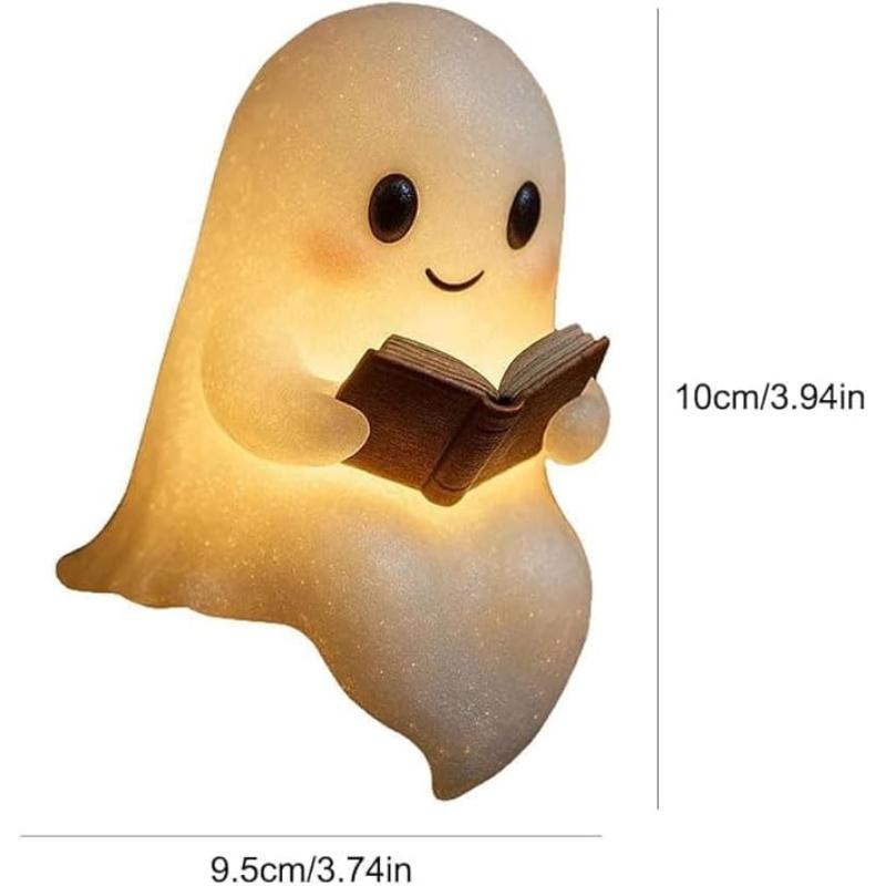 Halloween Ghost Reading Lamp, 3D Resin Night Light