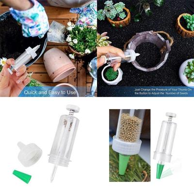 Mini Aussaatspender Garten Sämaschine Pflanzgefäß Manuell Blumentopf Blumenbeet Gartenwerkzeug Zubehör X3UC