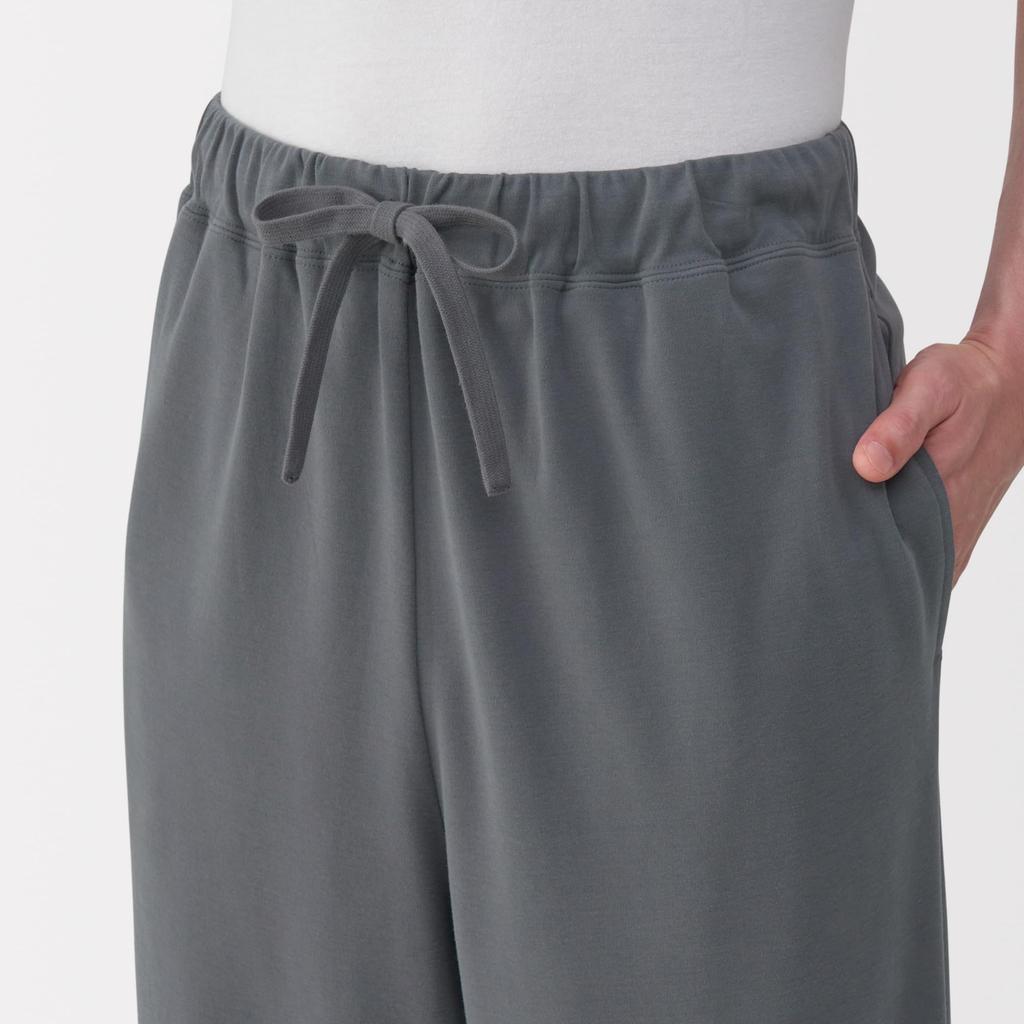 MUJI Smooth Knit Long Sleeve Loungewear Set Charcoal Size L Men's (FB0ZJA5A), Gray,