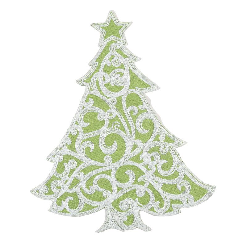 

Подставка для столовых приборов для дома, кухни, нескользящая подставка для рождественских столовых приборов, украшение обеденного стола, отель, коврик для столовых приборов, рождественский декор 1PC шартрёз