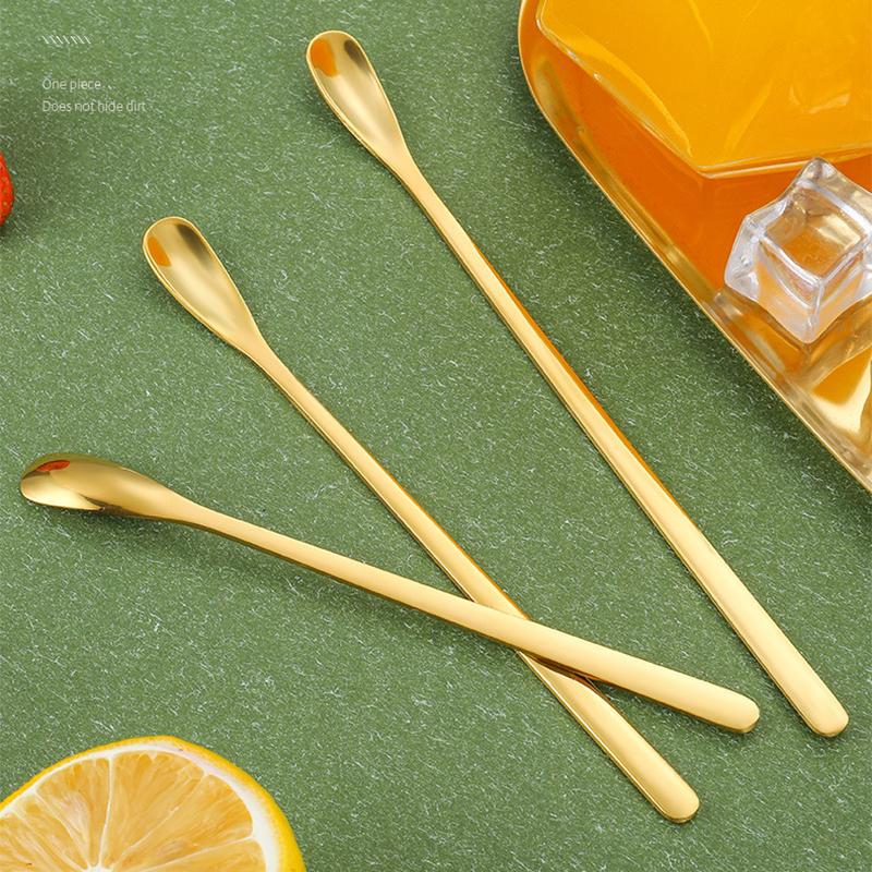 304 Edelstahl Langer Griff Rührlöffel Kaffeelöffel Teelöffel Dessertlöffel Rührstab Küchenwerkzeug Würzmischung Dessert