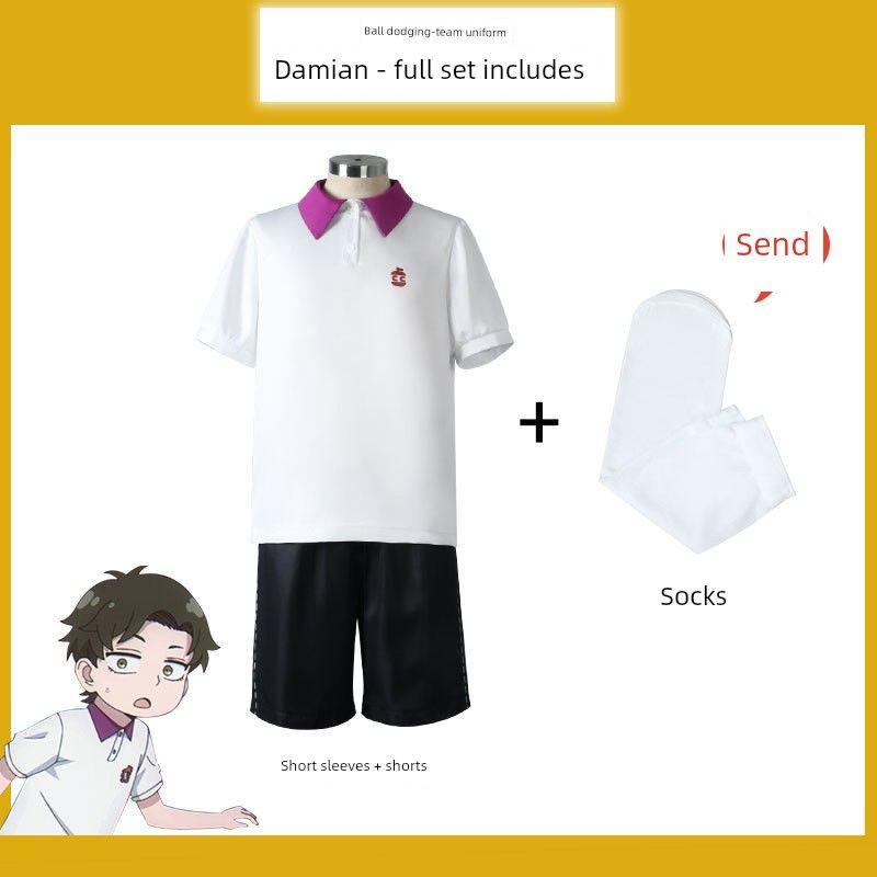 Spy X Family Anya Damian Cosplay Outfit Spy×Family Daily Wear Cosplay Costume Sportswear Spy Playhouse Damian-Men s Jersey XXL