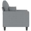 Vidaxl Armchair, Light Gray, 60 Cm, Upholstered In Fabric