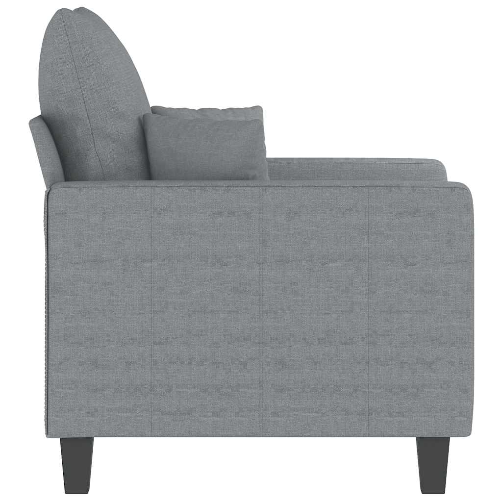 Vidaxl Armchair, Light Gray, 60 Cm, Upholstered In Fabric