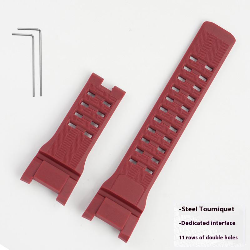 Pryskyřičný řemínek k hodinkám Casio GSHOCK, třetí generace Big Mud King GWG-B1000, speciální výřez, ocelový kroužek, náramek