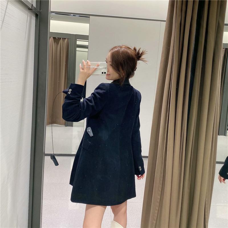 Blazer Mujer Moda Tela de lana Doble Pecho Blazers Abrigo Vintage Manga  Larga Mujer Outerwear Chic Tops comprar a buen precio — entrega gratuita,  reseñas reales con fotos — Joom