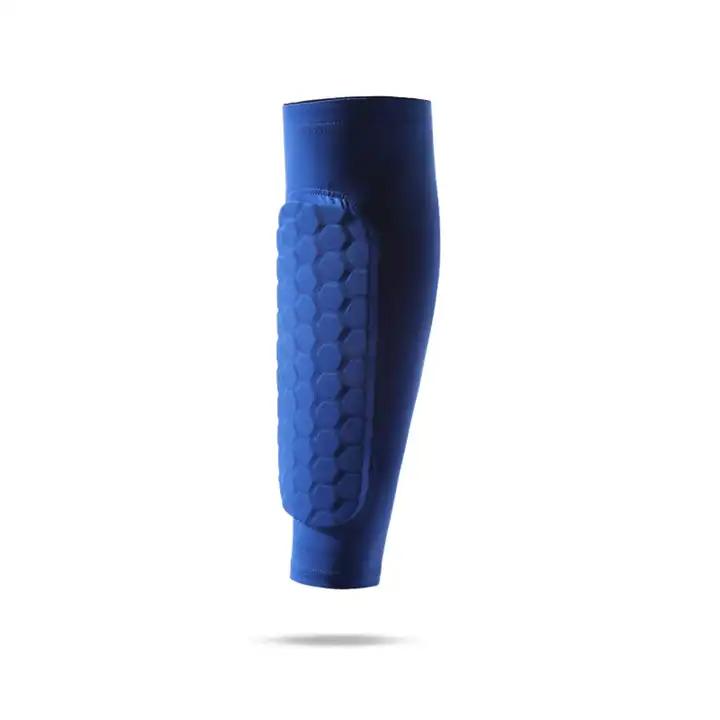 High Quality Shin Guard Sports Breathable Comfortable Football Calf Protector Sleeve Soccer Calf Protector S синий