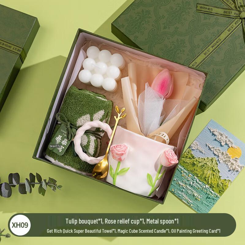 Rose Floral Ceramic Mug Gift Set
