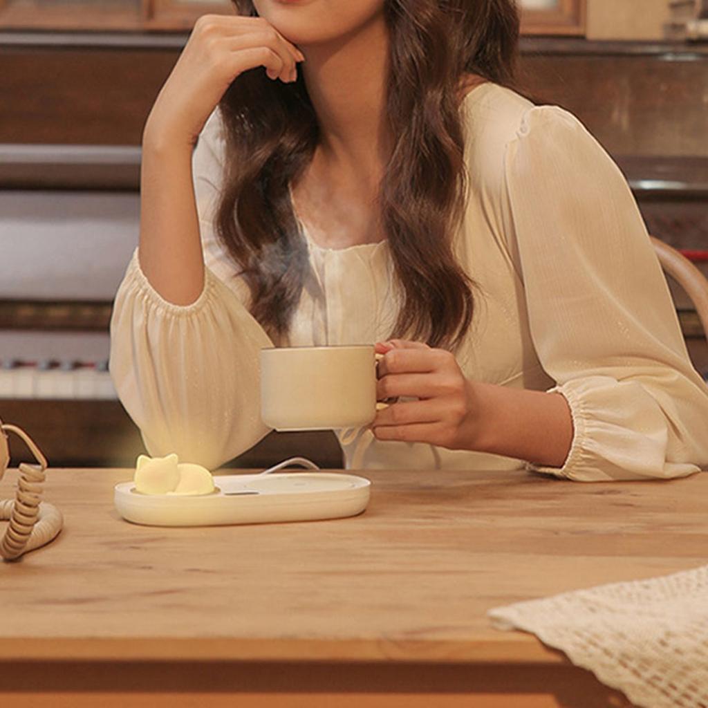 Intelligent Mug Warmer Coaster 55 Degrees Celsius Constant Temperature Cup Heating Mat Pad for