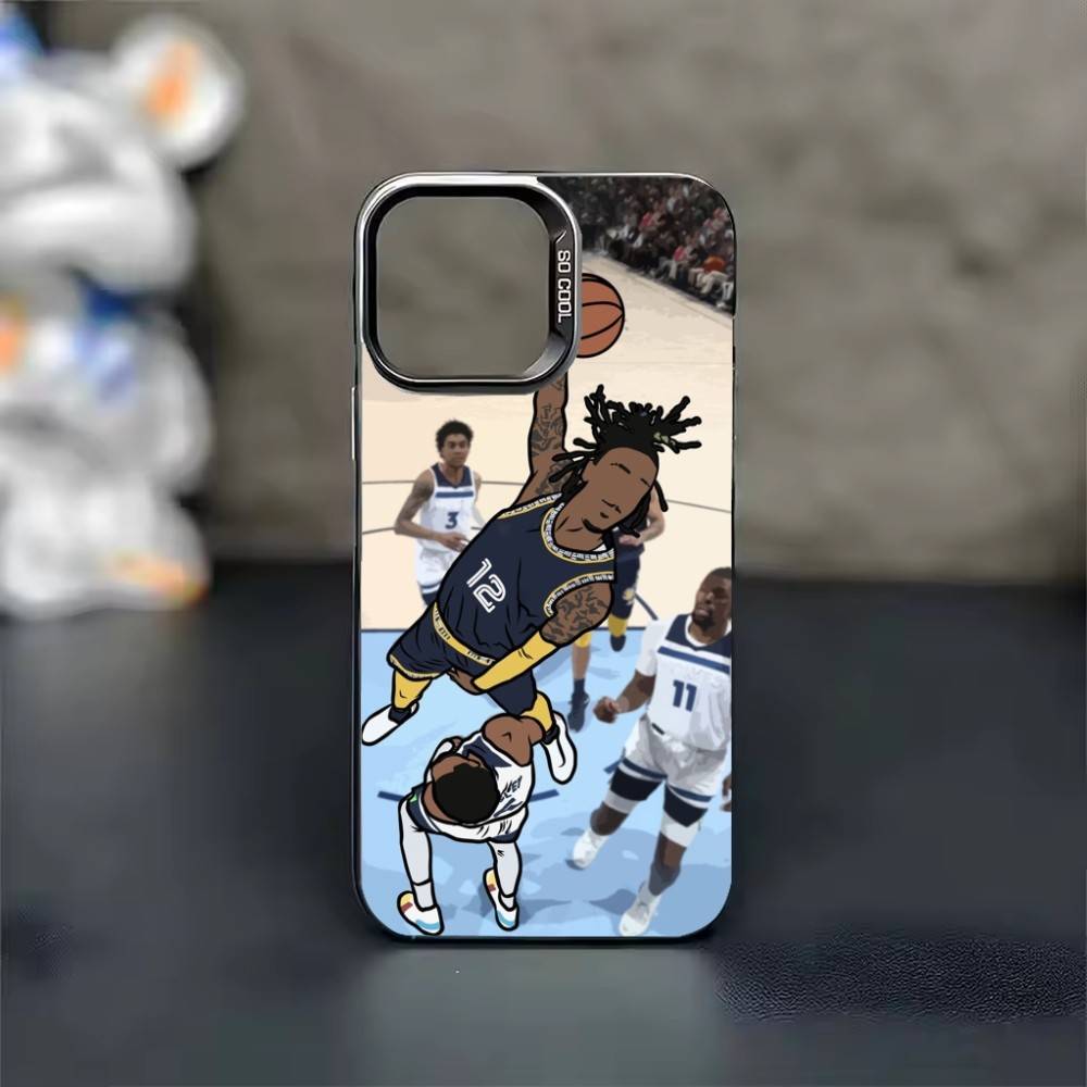 Чехол для телефона с баскетболистом J-Ja M-Morant 12 для iPhone 17,16,15,14,13,12,11, Pro Max, Plus, Конфетный Серебристый Чехол iPhone15