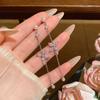 S925 Silver Earrings Shiny Zircon Dangle Earrings Tassel Drop Earrings Delicate For Wearing For Long Time Friend Gatherings