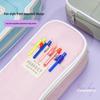 Macaron Multi-layer Pencil Case: Large Capacity, Pure Color Stationery Box for Boys and Girls in Junior High & High School