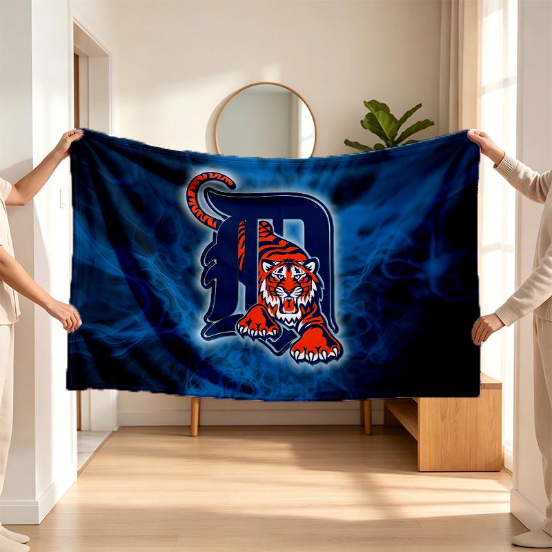 Tigres de Détroit (14) Couverture en flanelle un accent doux pour la chambre et le salon et un cadeau de maison douillet