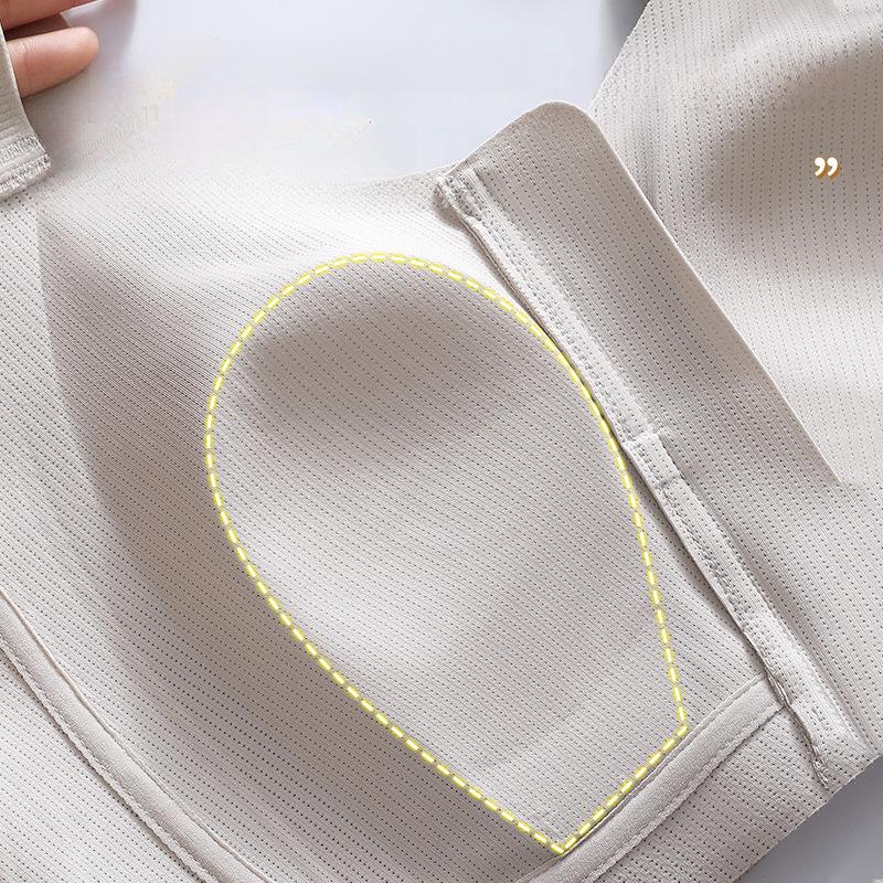 Large Breasted Lingerie for Women Thin Design Front Zipper Front Buckle Seamless Sports Shock-absorbing Bra