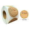 Pack Of 500 Kraft Paper Round Adhesive Labels Homemade Love Text Sticker Set For Baking Gift Home Decors And Crafting
