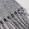 Luxury Faux Mink Scarf Women Men Solid Color Winter Warm Shawl Korean Style Chic Neck Wrap 208x70cm