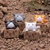 Cartoon Mini Cat Ornament Micro Landscape Toy Miniature Figurines Garden Kitten Statue  Home Decor