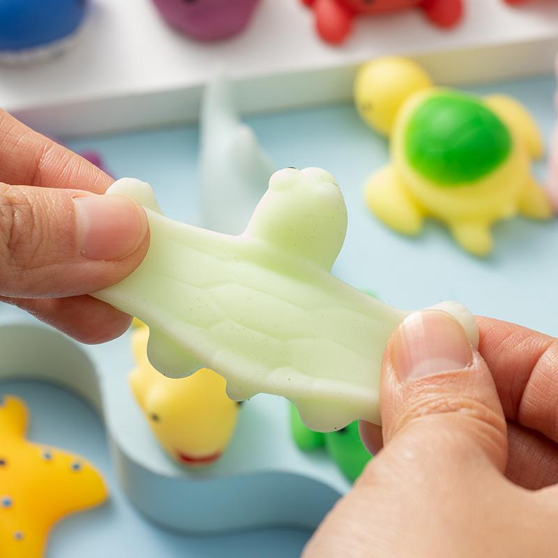 Ocean Turtle Dolphin Mochi Squishy Toys Cartoon Whale Sea Star Stress Relief Toys Squeeze Vent Sensory Toy Party Favor Kid Gift