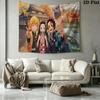 Demon Slayer Wall Tapestry Aesthetic Wall Hanging Printed Fabric Blanket Decorative Tapestries for Bedroom Living Room Home Decor