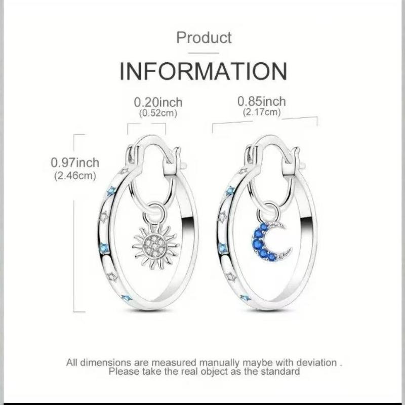 New Double-layer Earrings, Women's Exquisite Fashion Temperament, Star and Moon Earrings Design Accessories