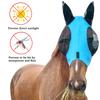 1 Pezzo Colore Casuale Maschera Viso Cavallo Anti Mosche Traspirante Elastica Maglia a Rete Anti Zanzare Attrezzatura Equestre per Equitazione