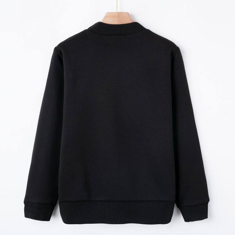 Middle-aged and Elderly Women's Autumn Base Sweater Grandma's Fashionable Bright Diamond Sweater Plus Velvet Thickened Autumn Clothes New Style