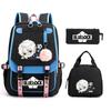 Blue Prison Student School Bag Children'S Meal Bag Casual Pencil Bag Three-Piece Set
