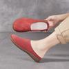 Women Slippers Outside Cowhide Bag Head Cool Slippers Soft Bottom Soft Surface Leather Half Slippers Comfortable Women's Shoes