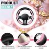 SuperKaKa Car Steering Wheel Cover 2025, Universal Auto PU Cute Breathable Slip-Proof Comfort Imitation Leather Protector Cars Interior Accessories