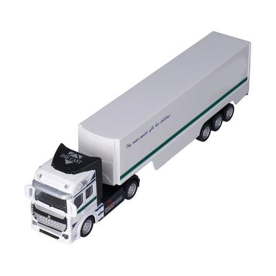 1:48 Semi Truck Toy Pull Back Container Truck Toy Alloy Model Transport Car Toy for 3 Years Old