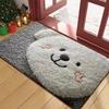 Water-absorbing Bathroom Mat Santa Claus Design Door Carpet Anti-slip Pad  Christmas Season