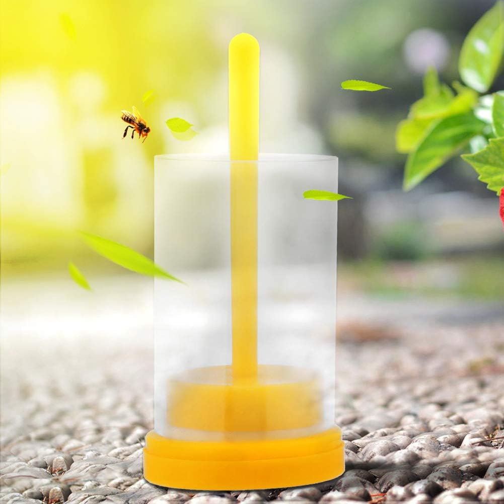 Walfront 1pc Queen Bee Marker Marking Cage Bottle & Soft Plunger Beekeeping Tackle Beekeeper Tool, Toolbox