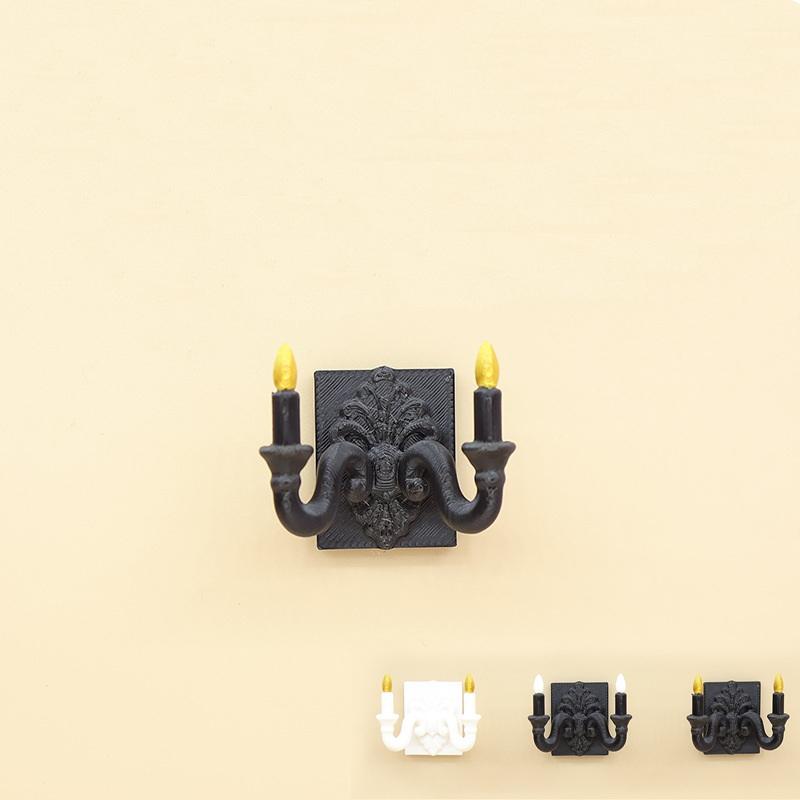 1 Stück Puppenhaus Dekor 1:12er Maßstab Miniatur Wandleuchte Kandelaber Stil Puppenhaus Wandleuchte DIY Zubehör
