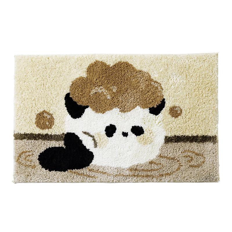 Cartoon Bathroom Carpet Absorbent Soft Floor Mat, Bedroom Bedside Decorative Floor Mat