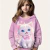 Children's Clothing Girls' Hooded Sweatshirt Long Sleeve Cute 3D Animal Print Spring and Autumn Casual Outdoor Wear