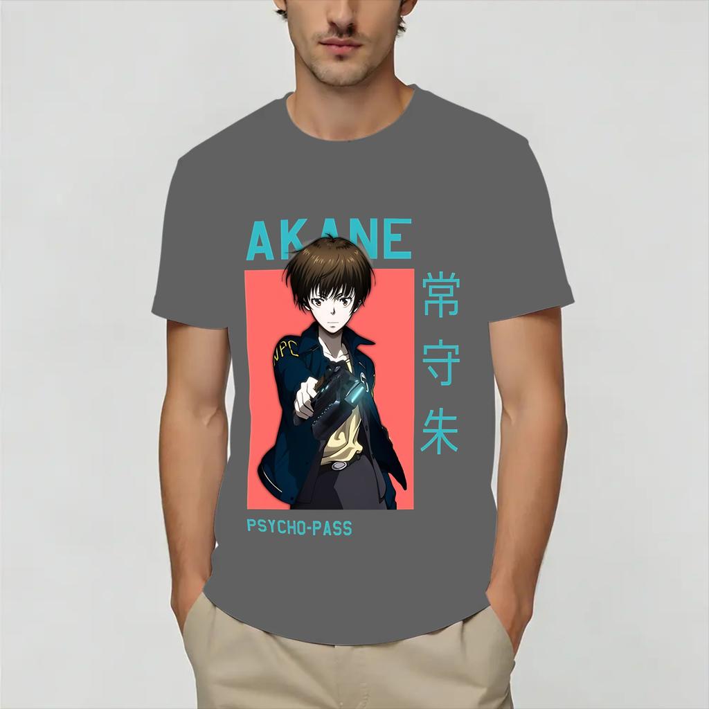 PsychoPass TShirts Unisex Funny Pure Cotton Tees Crew Neck Short Sleeve T Shirts Gift Clothes