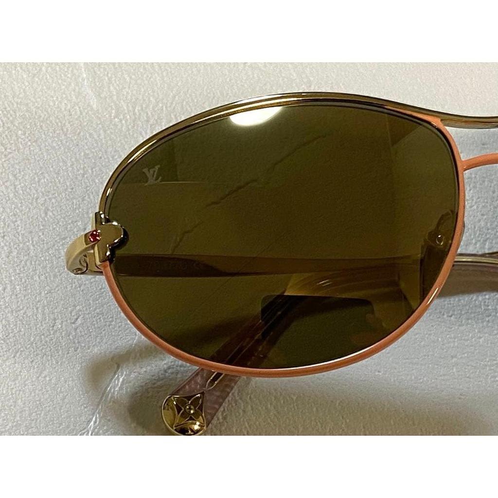 Used [Super Good Condition] LOUIS VUITTON Sunglasses Mimosa Brown
