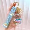 Yousheng Mini Bear Keychain with Pendant Charm Acrylic Metal Bag Charm Wristlet Bracelet Key Ring for Women Girls