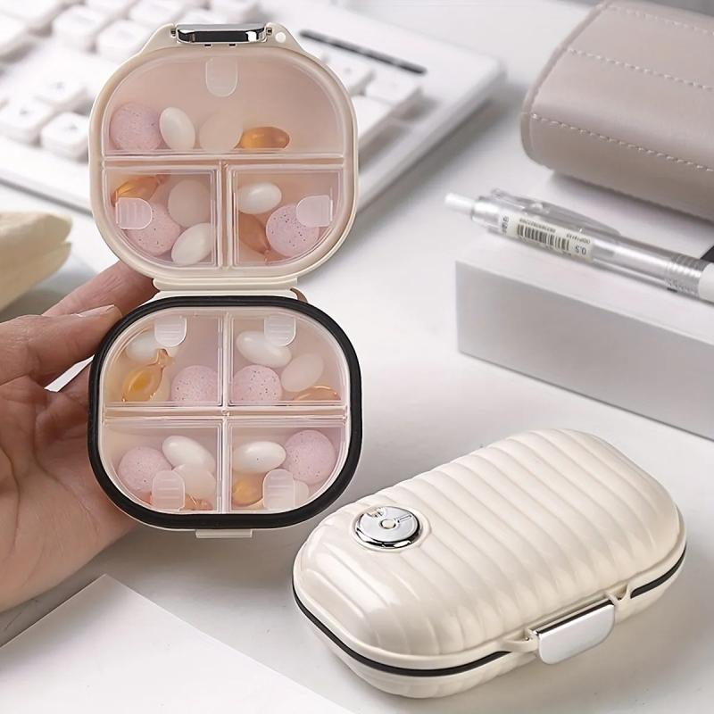 Portable Travel For Seven Days Multiple Compartments Sealed Pill And Tablet Storage Box