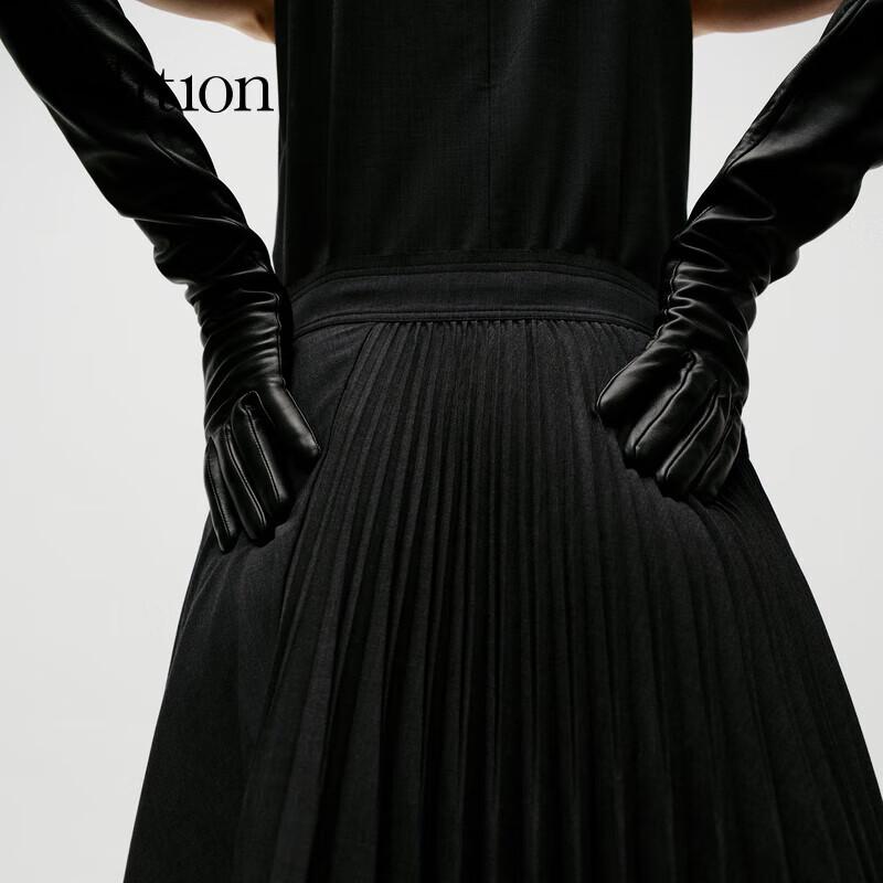 Edition Women's Halter Camisole & Pleated Wool Blend Pencil Skirt Set