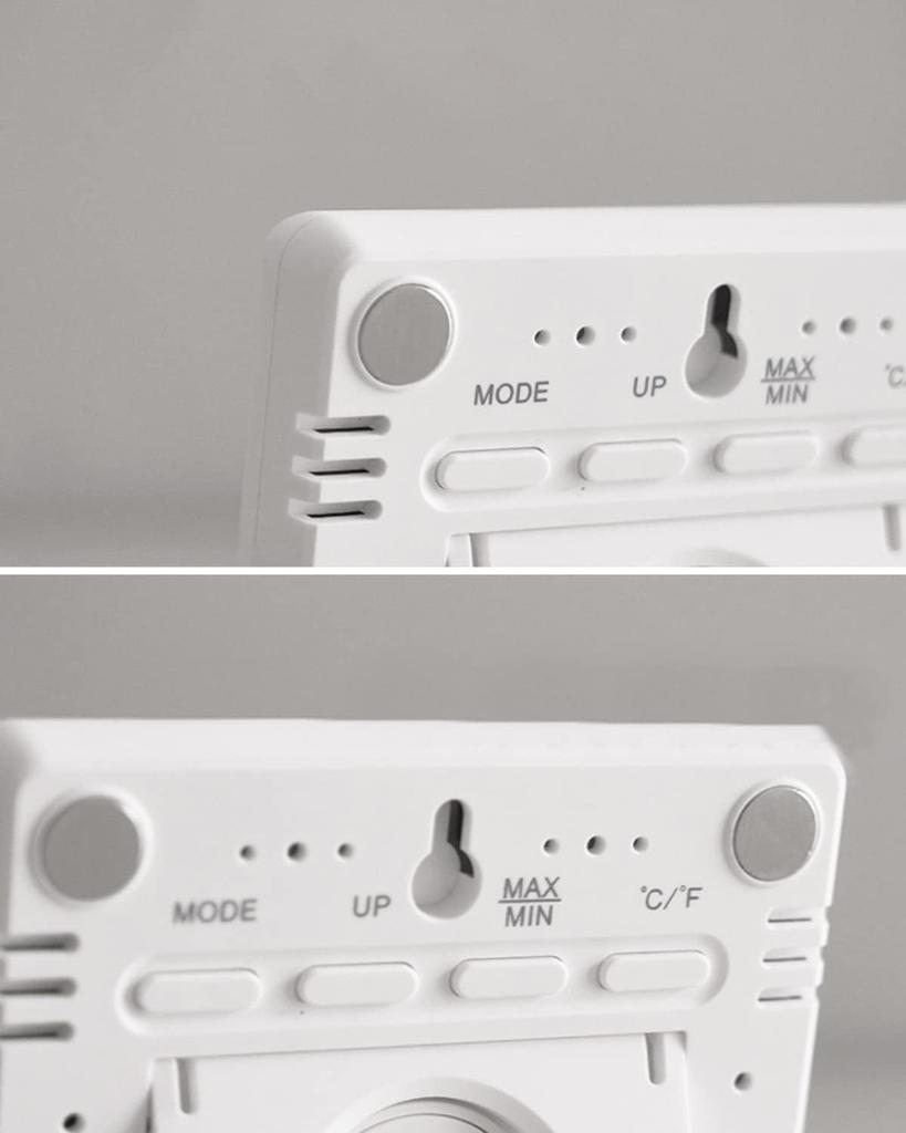 Smart Digital Alarm Clock with Magnetic Attraction, Indoor Temperature Humidity, HD Screen Hour Date