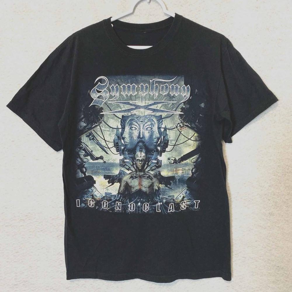 2012 Iconoclast Tour Symphony X Band Shirt Unisex Black S-5XL Unisex T-Shirt XL
