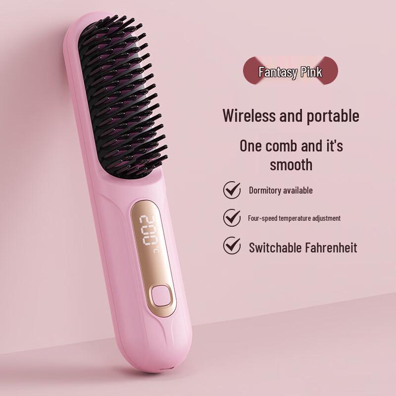 ZISIZ Wireless Negative Ion Hair Straightener Comb