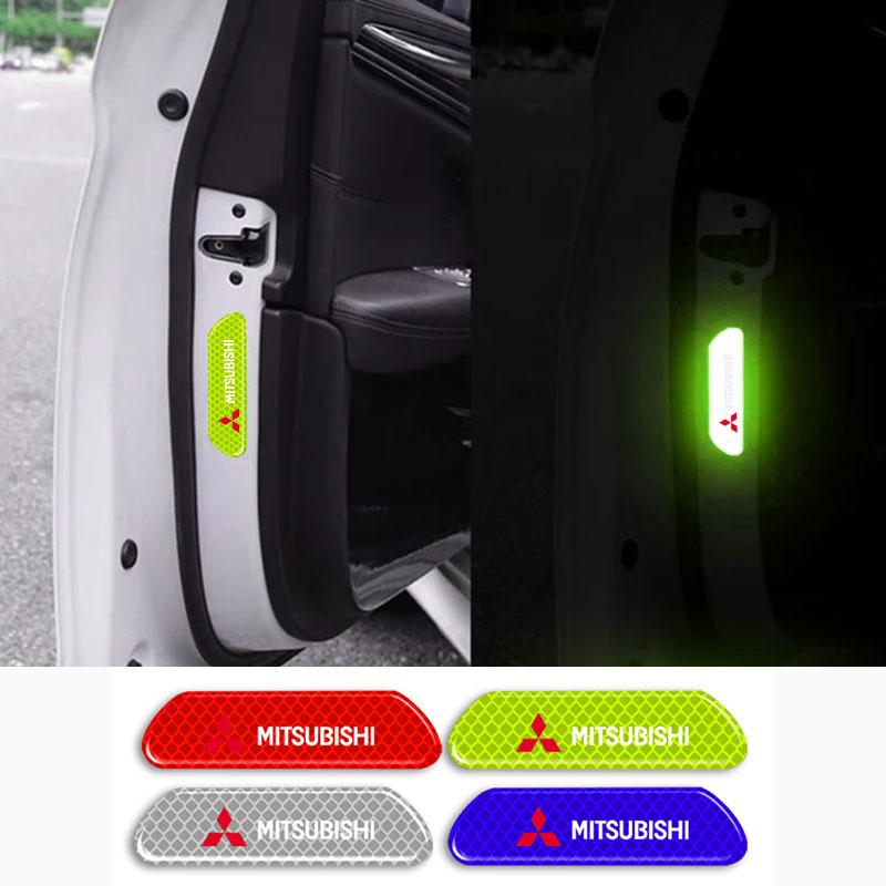 Car Door Reflective Sticker Car Body Warning Decal For Mitsubishi Outlander Lancer 10 9 ASX RALLIART Eclipse L200 Pajero Triton LG3